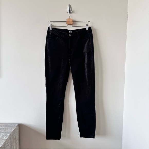 Paige-hoxton Velvet Ankle Skinny Ankle Jeans In Black (Size:30) - Picture 2 of 12
